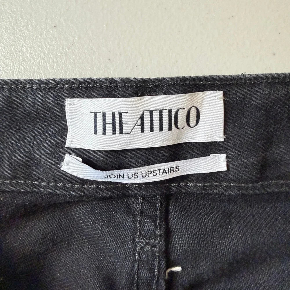 NWOT The Attico Essie Low Rise Tapered Cargo Jeans Black Denim 25 XS - Picture 5 of 14